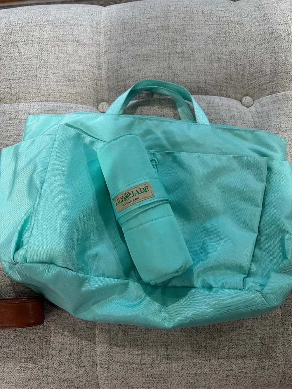 Lily Jade Elizabeth Camel Leather Baby Bag